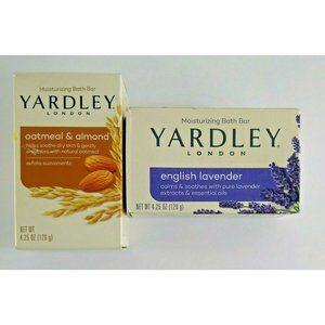 Yardley London Soap English Lavender Oatmeal & Almond 2 Bath Bars New NIB